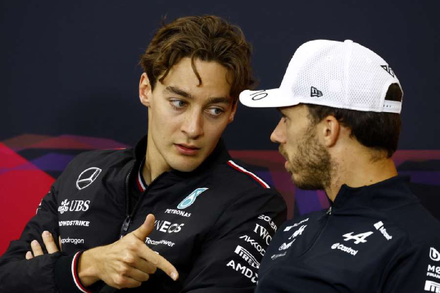 Russell speaking to Gasly