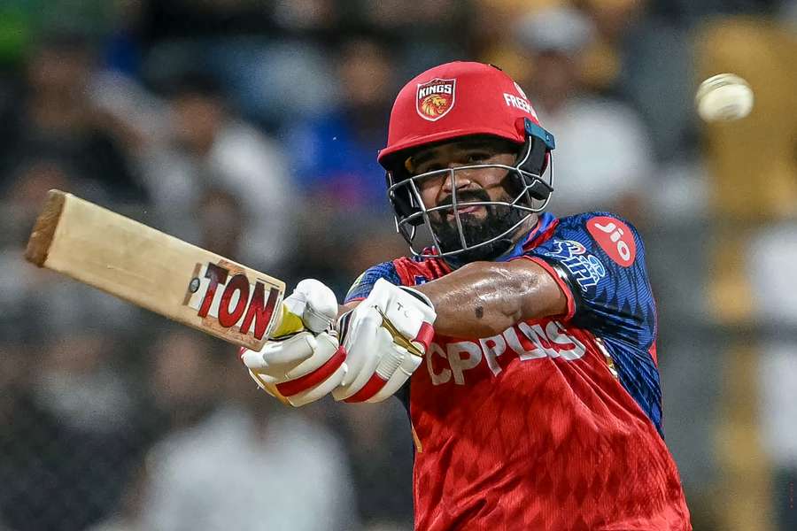 Punjab Kings' Prabhsimran Singh plays a shot against Mumbai Indians