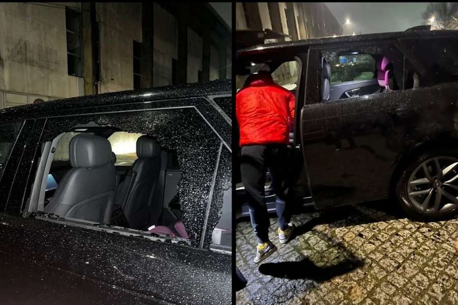 O carro de Vitorino Antunes, treinador do Freamunde