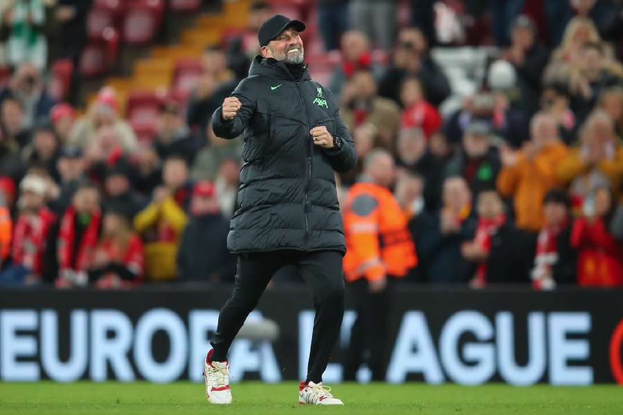 Klopp celebrates after their win against Sparta