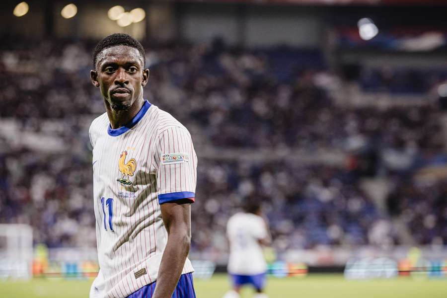 Ousmane Dembélé avec les Bleus.