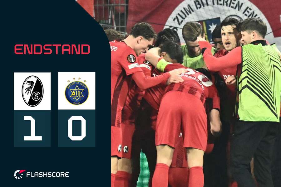 Freiburg bejubelt Matanovic. Freiburg bejubelt Matanovic.