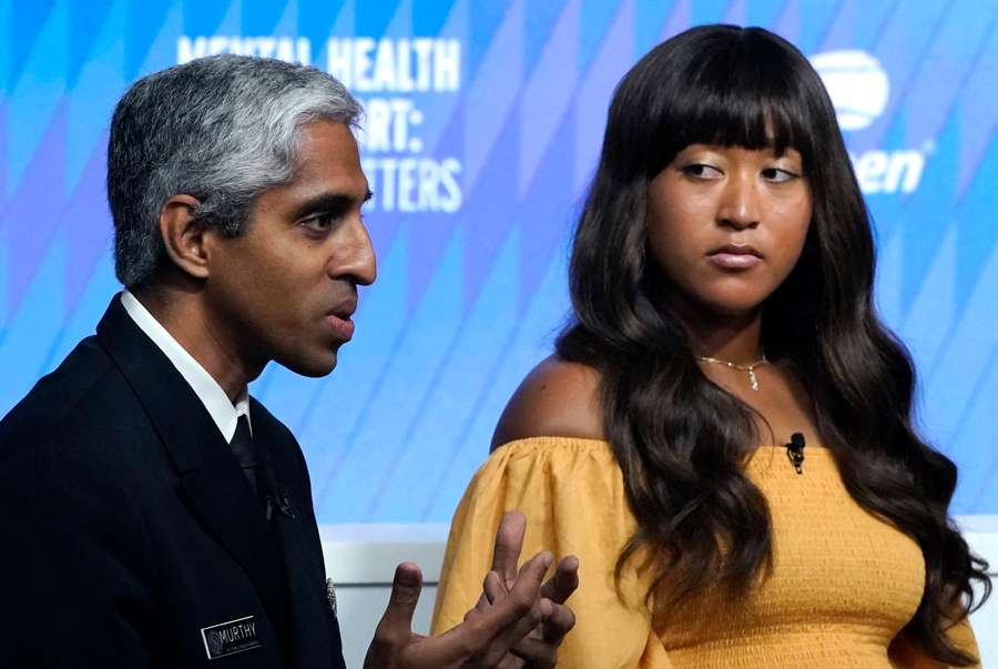 Naomi Osaka con Vivek Murthy Naomi Osaka con Vivek Murthy