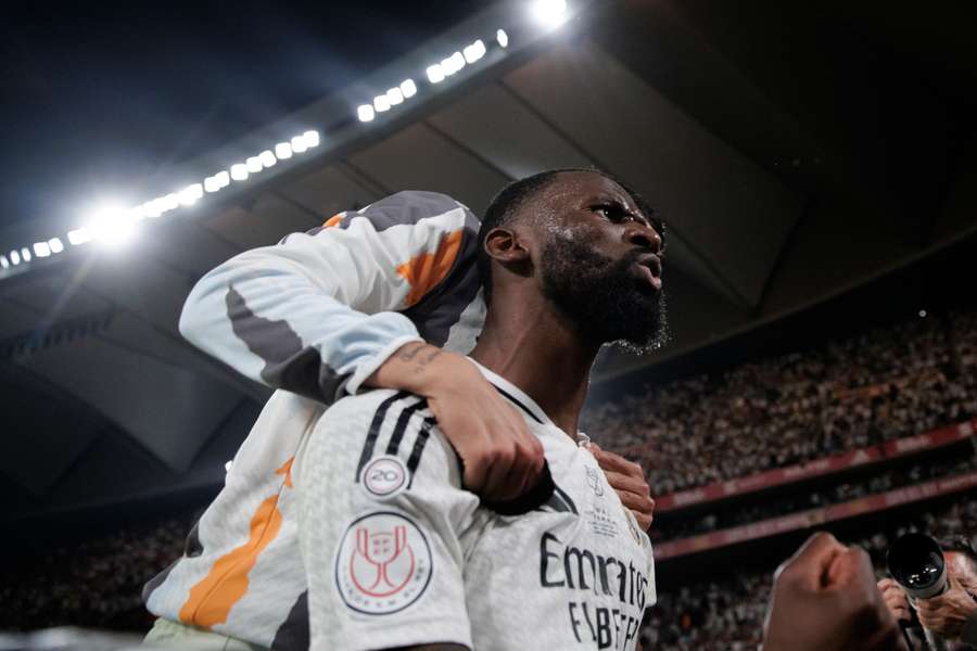 Rüdiger, durante la final de la Copa del Rey
