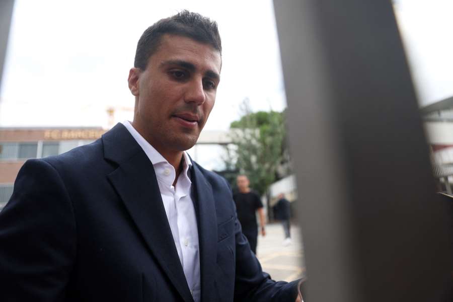 Rodri, tras salir de la Ciudad Deportiva del Barcelona este martes