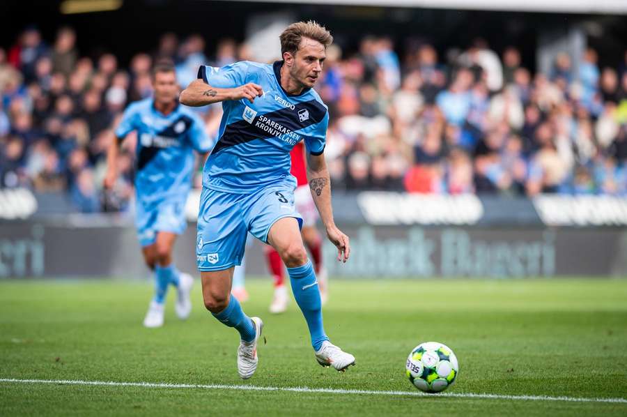 Daniel Hoegh in action for Randers Daniel Hoegh in action for Randers