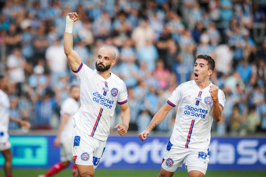 Thaciano marcou duas vezes contra o Grêmio