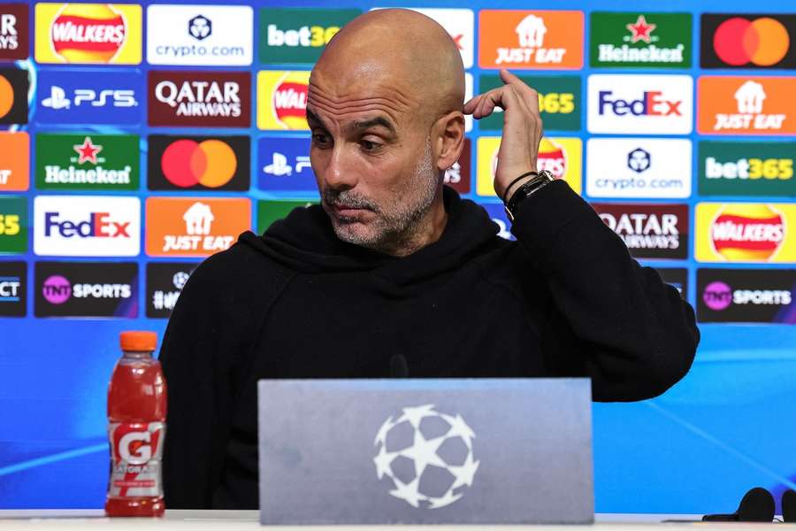 Pep Guardiola bereut seinen emotionalen Ausbruch. Pep Guardiola bereut seinen emotionalen Ausbruch.