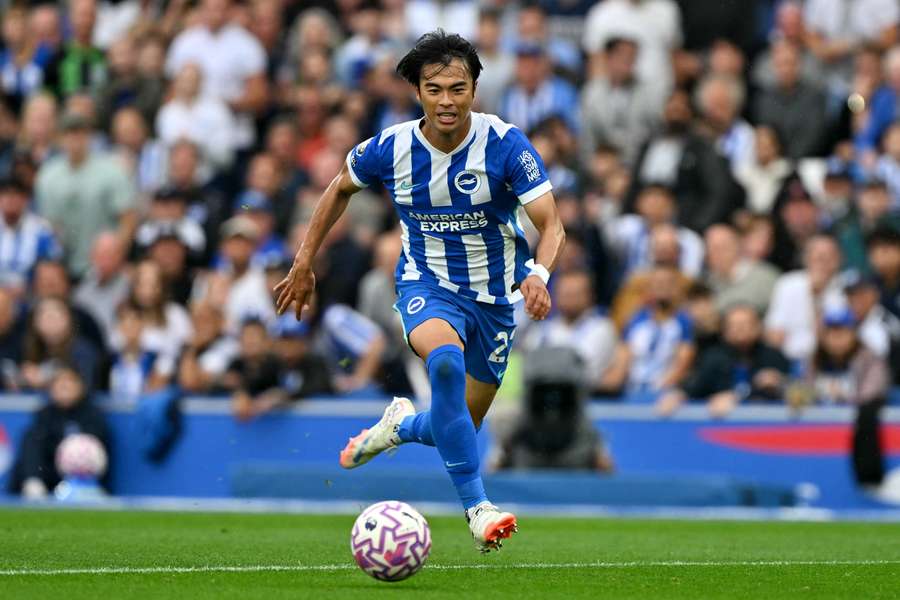 Brighton's Japanese midfielder Kaoru Mitoma