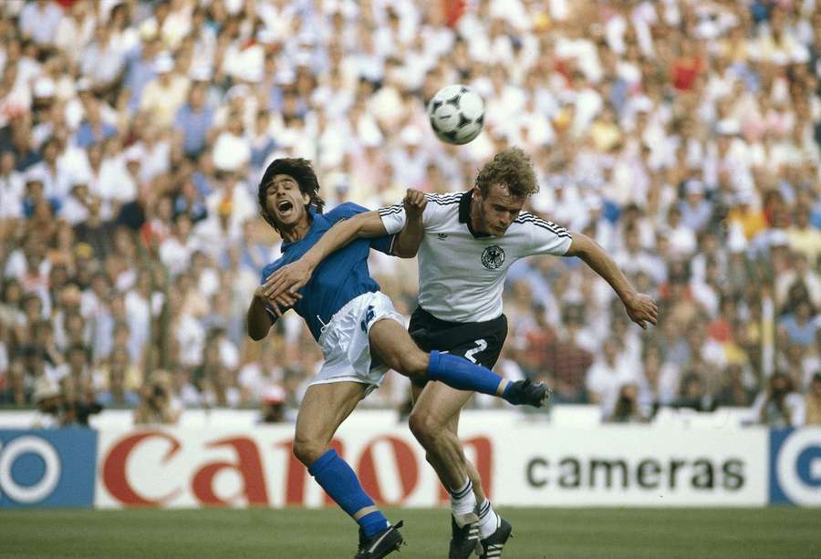 Bruno Conti durante la finale dei Mondiali contro la Germania