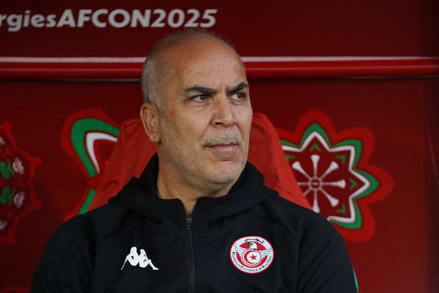 Tunisia head coach Sami Trabelsi looks on