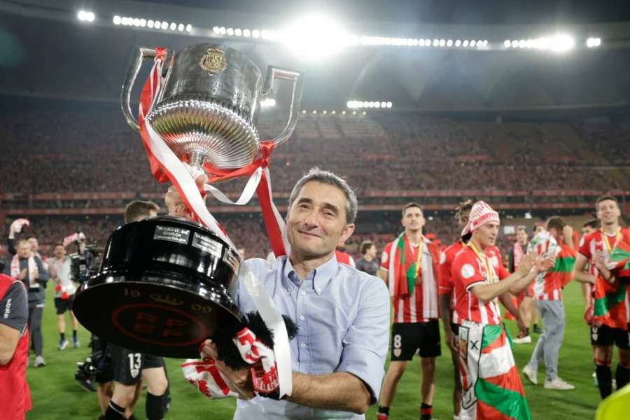 Bilbao se raduje z vítězství v Copa del Rey.