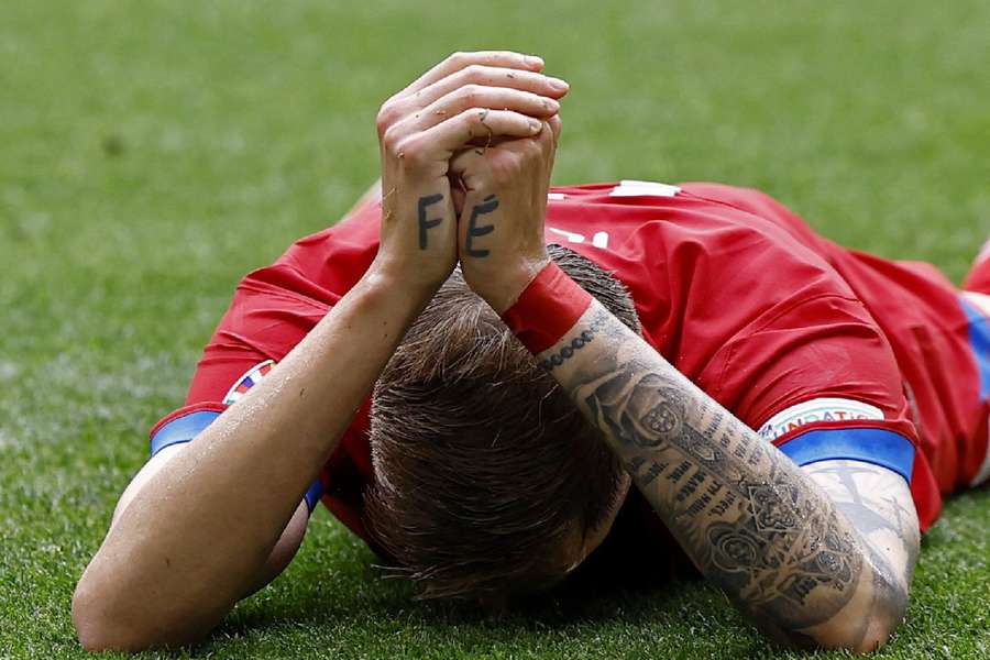 Jovic on the floor after last gasp equaliser