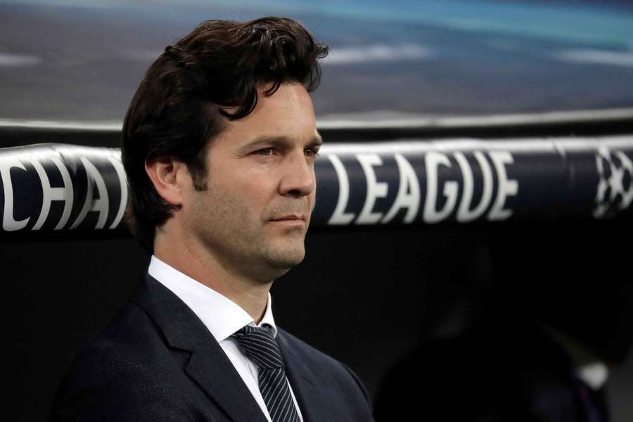 Solari, durante su primera etapa dirigiendo al Real Madrid