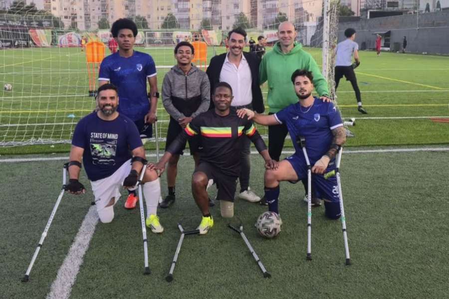 Futebol Amputados de Portugal a treinar no Estádio José Gomes, na Reboleira
