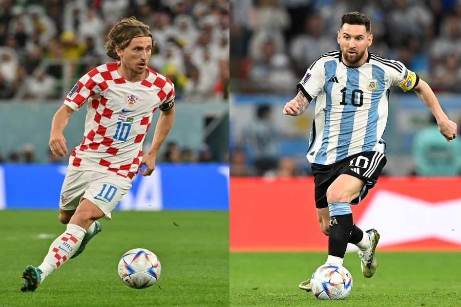 Modric (L) and Messi will captain their respective nations on Tuesday