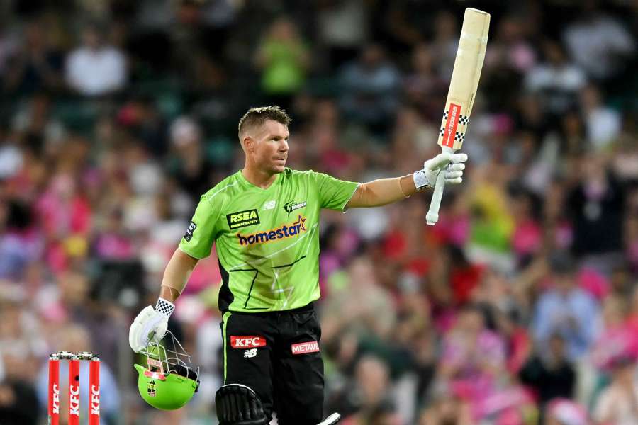David Warner in action for Sydney Thunder during the 2025/26 BBL. David Warner in action for Sydney Thunder during the 2025/26 BBL.