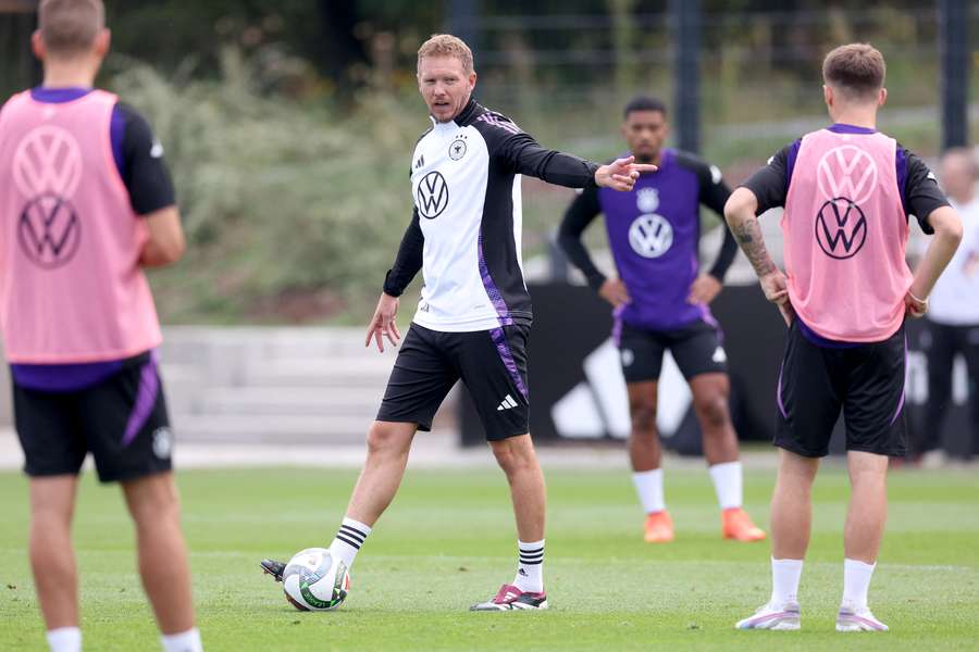 Nagelsmann e os seus jogadores treinaram esta semana