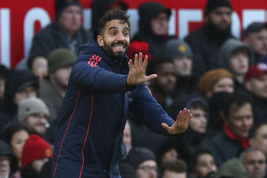 Ruben Amorim na partida com o Bournemouth