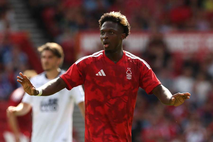 Dilane Bakwa avec Nottingham Forest lors de la présaison. Dilane Bakwa avec Nottingham Forest lors de la présaison.