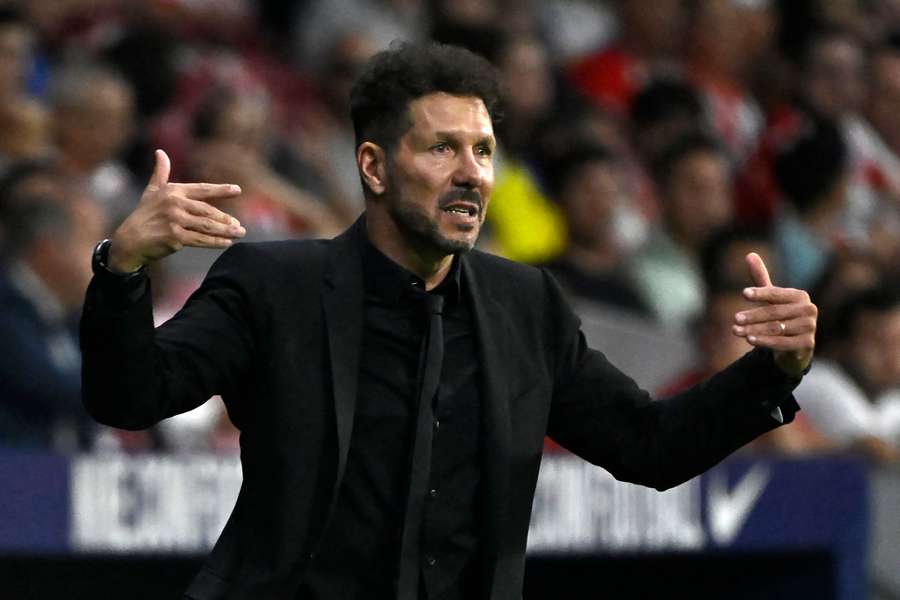 Simeone, durante um jogo do Atleti