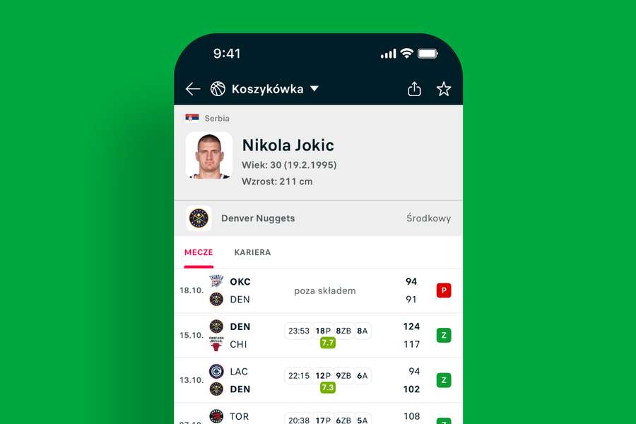 Profil zawodnika Profil zawodnika