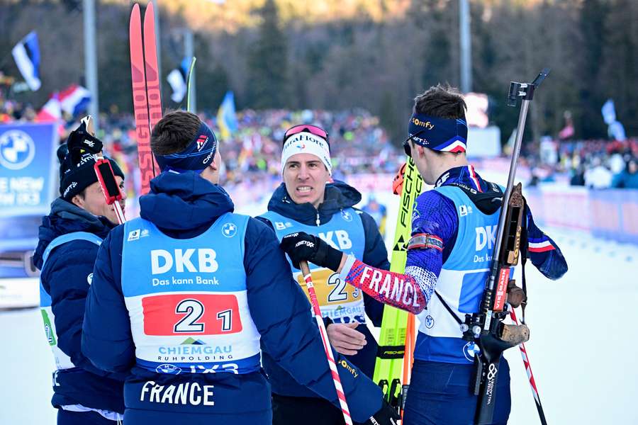 Les Bleus après leur victoire ce jeudi.