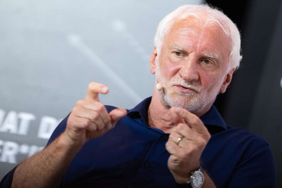 Rudi Völler bei der internationalen Trainerkonferenz in Mainz. Rudi Völler bei der internationalen Trainerkonferenz in Mainz.