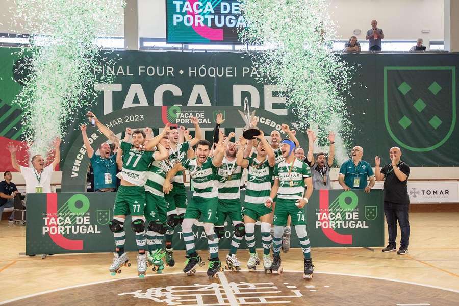 O SC Tomar venceu pela primeira vez na sua história a Taça de Portugal de hóquei em patins