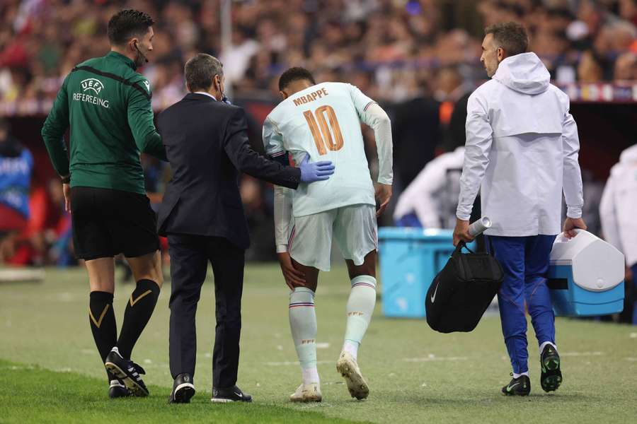 Kylian Mbappe has suffered hyperextension of the left knee Kylian Mbappe has suffered hyperextension of the left knee