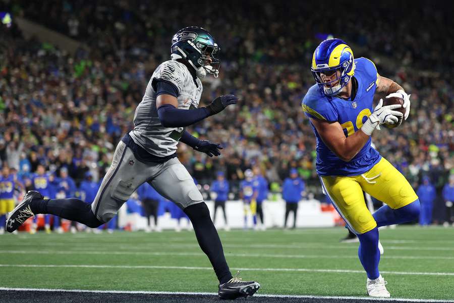 Terrance Ferguson (right) scoring a touchdown in Rams-Seahawks regular season matchup Terrance Ferguson (right) scoring a touchdown in Rams-Seahawks regular season matchup