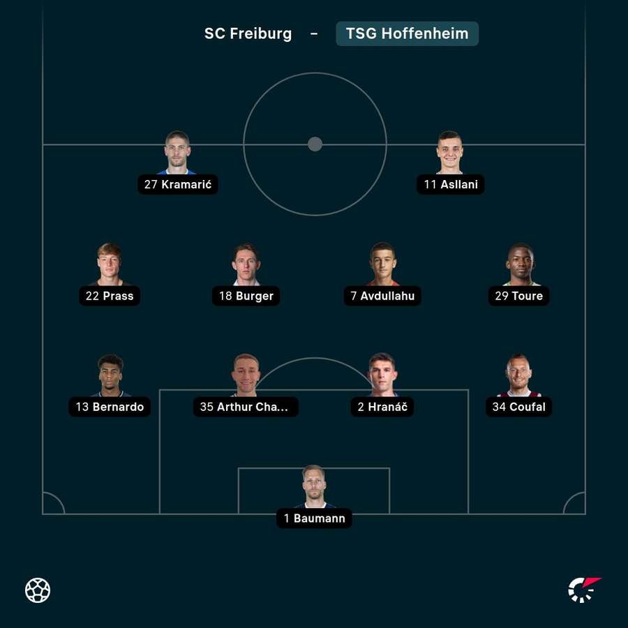 Die Aufstellung der TSG Hoffenheim