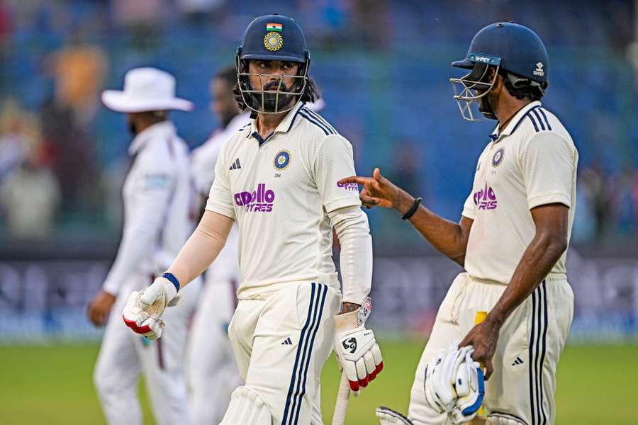 Rahul (L) hits a half-century for India Rahul (L) hits a half-century for India
