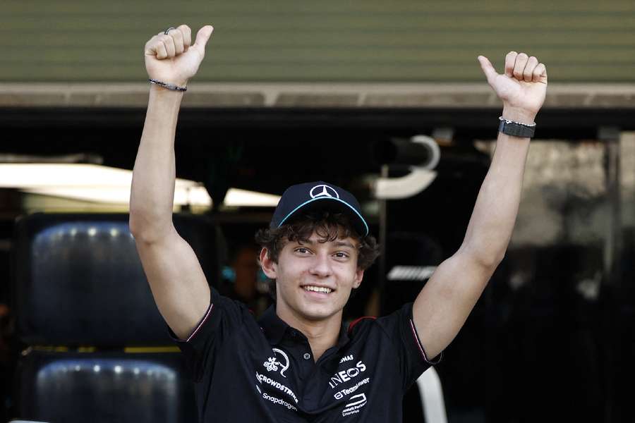 Andrea Kimi Antonelli ahead of the Abu Dhabi Grand Prix last year