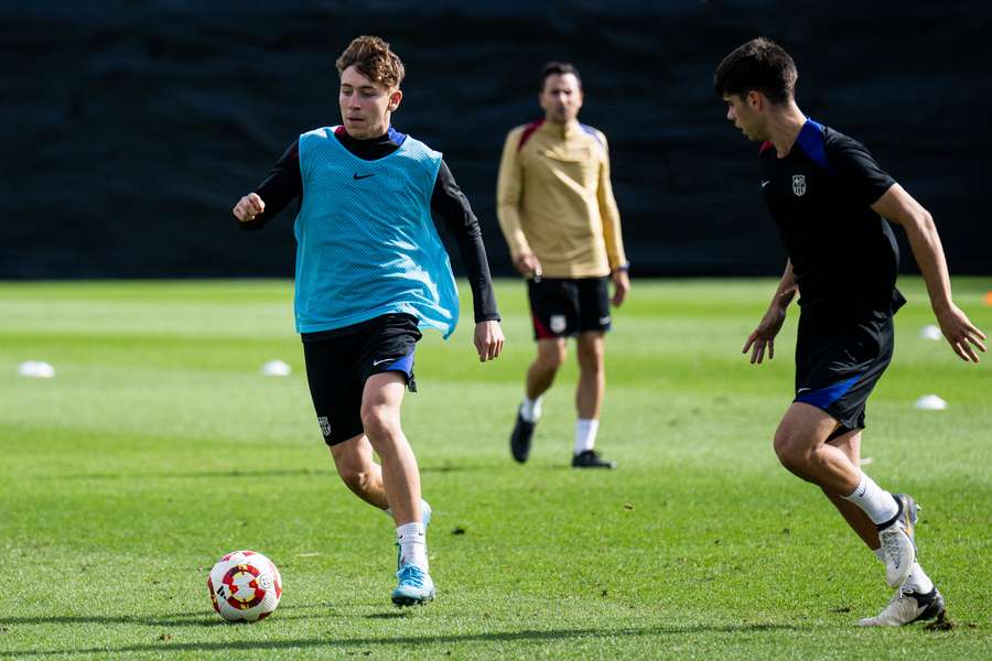 Un entrenamiento del Barça Atlètic