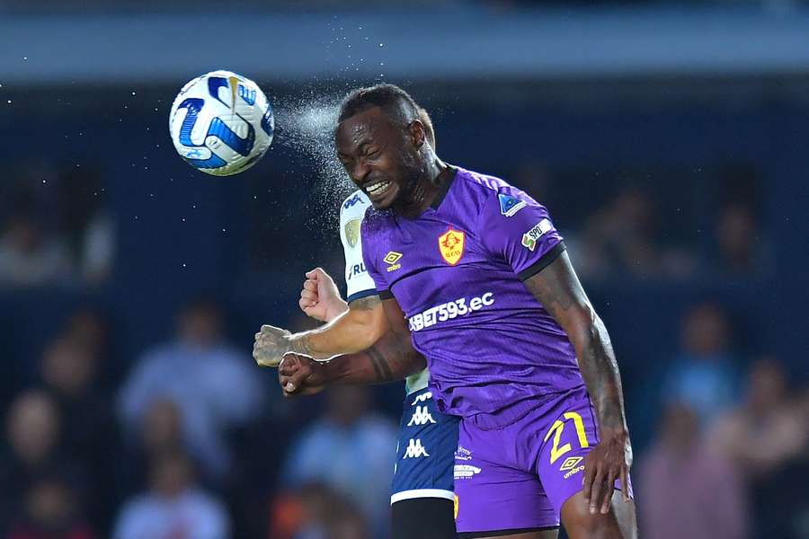 Pedro Perlaza, cuando estaba en el Aucas.