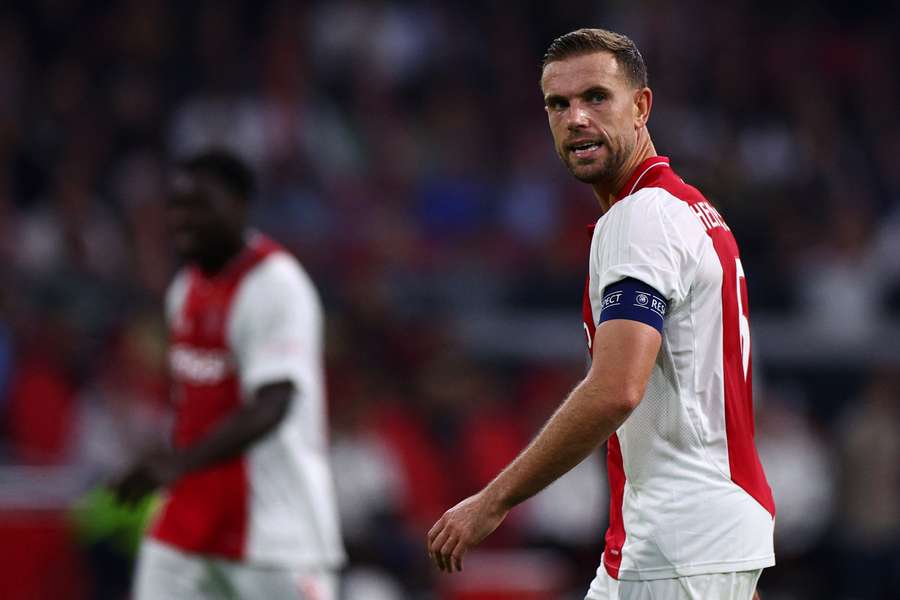 Jordan Henderson in action during the UEFA Europa League match between AFC Ajax and Besiktas 