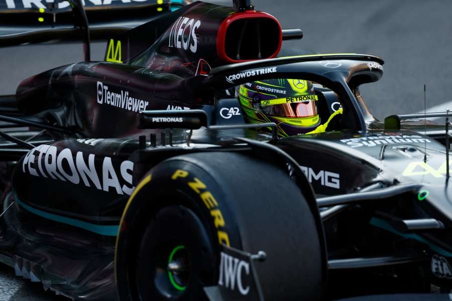 Mercedes' Lewis Hamilton during practice in Monaco
