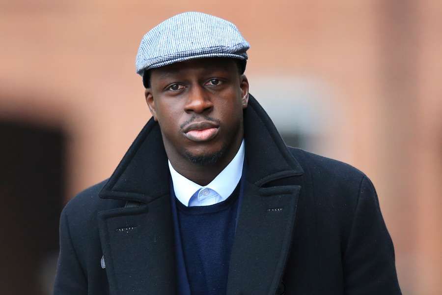 Manchester City and France footballer Benjamin Mendy arrives at Chester Crown Court in Chester, northwest England, on December 22, 2022