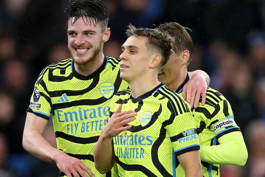 Leandro Trossard scored Arsenal's third goal at the Amex