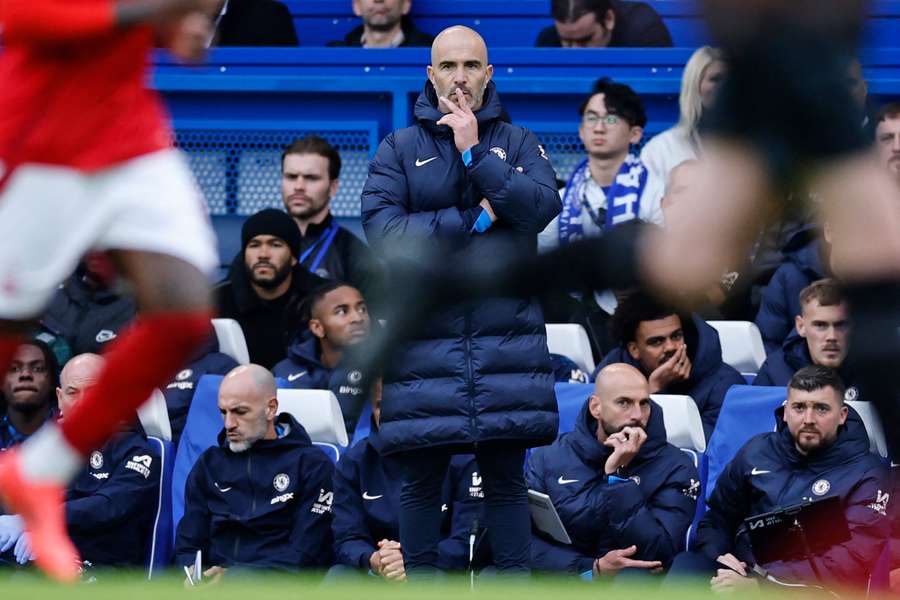 Chelsea's Italian head coach Enzo Maresca looks on during the English Premier League football match between Chelsea and Nottingham Forest