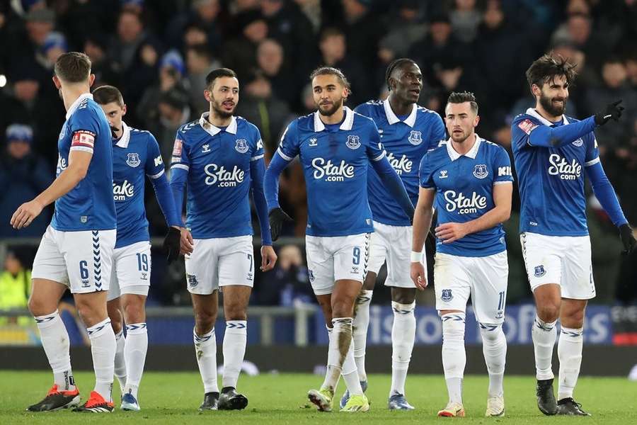 Everton celebrate a huge win