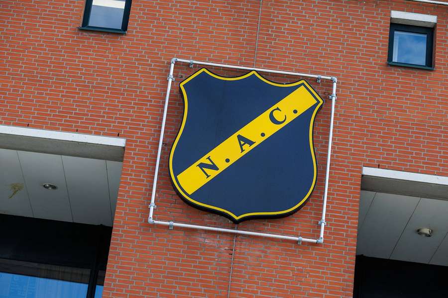 NAC Breda's logo on the front of their stadium