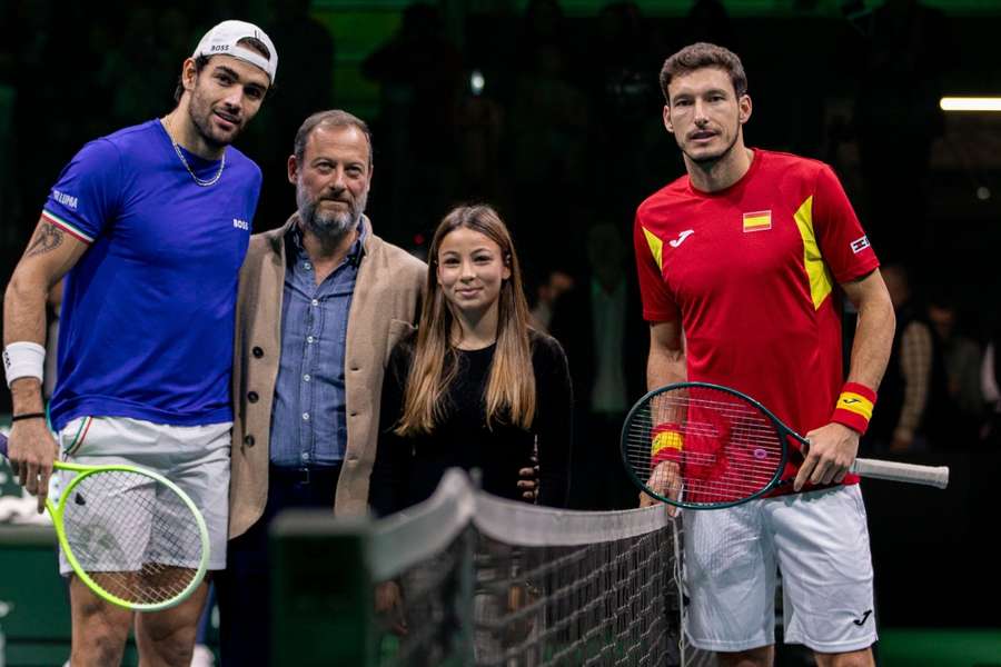 Pablo Carreño, antes del partido ante Matteo Berrettini en la final de la Davis entre Italia y España