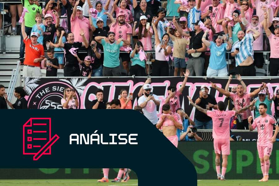 Rodrigo de Paul, do Inter Miami, celebra após marcar frente ao Vancouver Whitecaps Rodrigo de Paul, do Inter Miami, celebra após marcar frente ao Vancouver Whitecaps