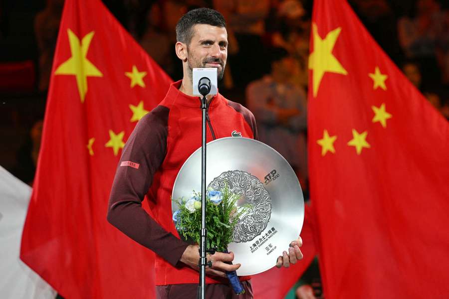 Novak Djokovic moest blij zijn met de tweede plaats in Shanghai