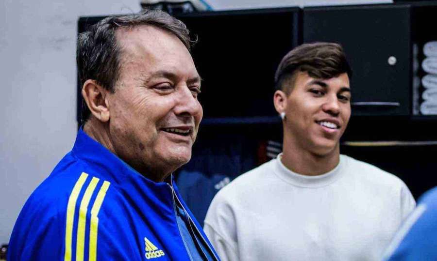 Pedro Lourenço, dono da SAD do Cruzeiro, ao lado de Kaio Jorge, um dos investimentos do clube Pedro Lourenço, dono da SAD do Cruzeiro, ao lado de Kaio Jorge, um dos investimentos do clube
