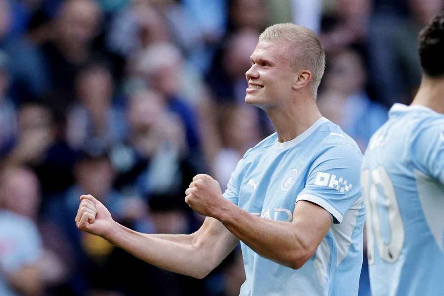 Erling Haaland celebrates his winner for Manchester City Erling Haaland celebrates his winner for Manchester City