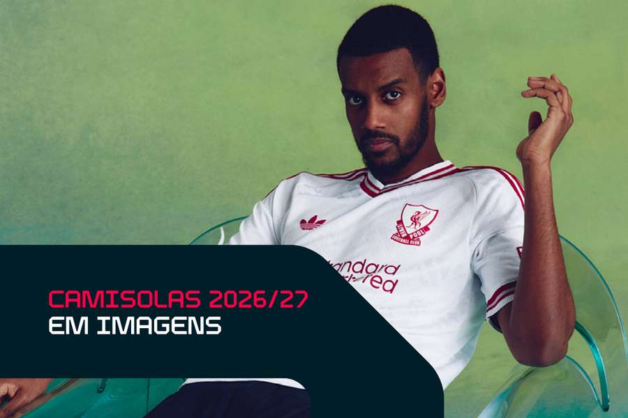 A camisola alternativa do Liverpool