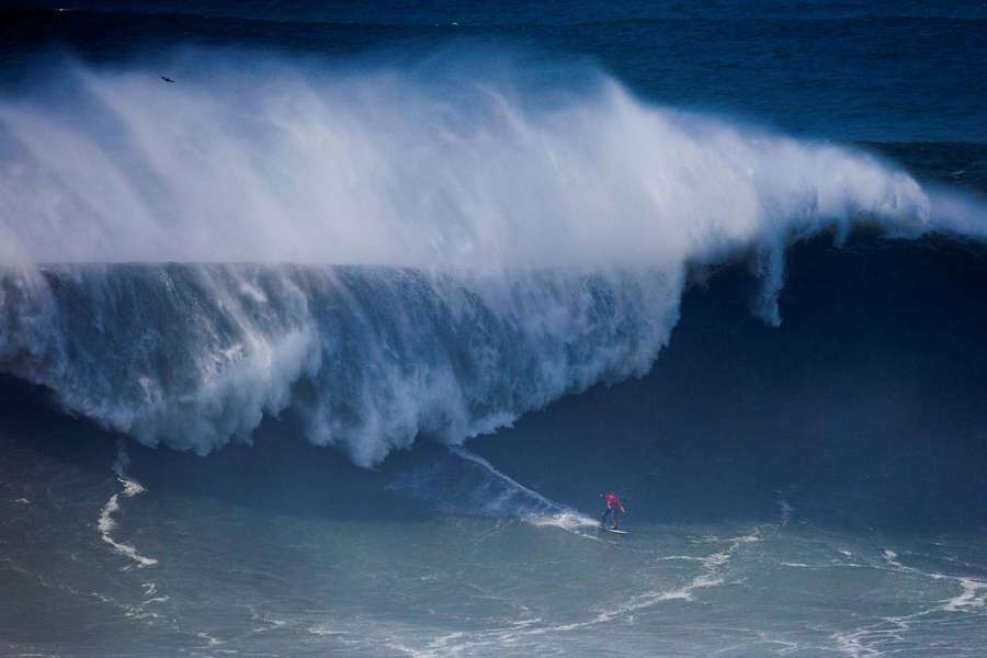 James Carew em ação na Nazaré James Carew em ação na Nazaré